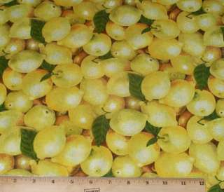 Lemons Fruit & Ice Food Fat Quarter Fabric  