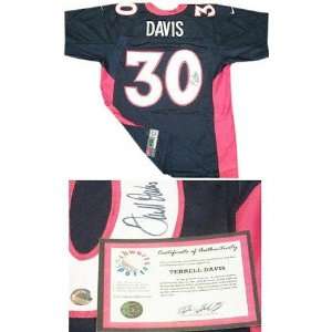 Terrell Davis Denver Broncos Autographed Nike Authentic Navy Jersey