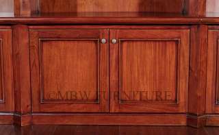 Solid Pecan Gothic Sectional 11Ft Open Bookcase Cabinet tbcs006  