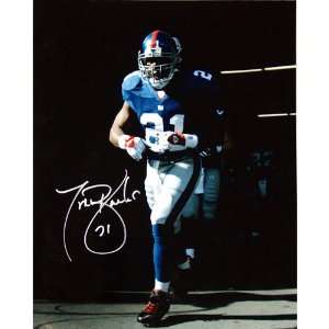 Tiki Barber Autographed Last Time Out Of The Giants Tunnel 16x20 