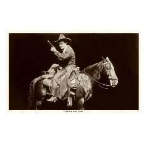 Tom Mix and Tony Premium Poster Print, 12x18