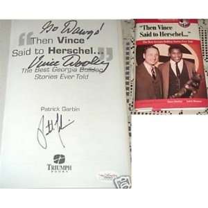 VINCE DOOLEY Signed Vince Said To Herschel BOOK JSA   Autographed NFL 