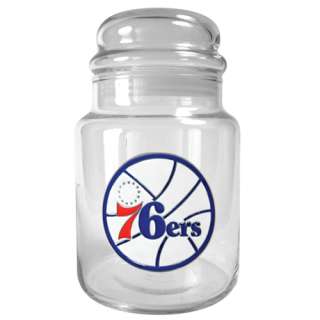 Philadelphia 76ers NBA 31oz Glass CANDY JAR with Lid  