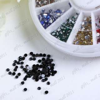   Nail Art DIY Decorations 3D Rhinestone Glitters Slices Colorful  