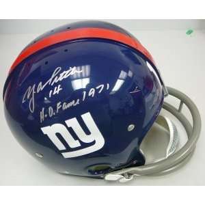  Y.A. Tittle signed New York Giants RK Riddell Authentic 