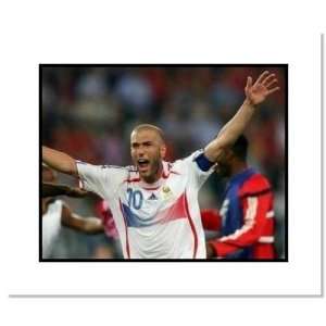 Zinedine Zidane France Double Matted 8x10 Photogra