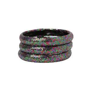  Disco Glitter Bangle Bracelet 3 Pack Jewelry