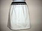   Classic White w/Dark Blue Trim A line Sports Tennis Skirt Size L SALE