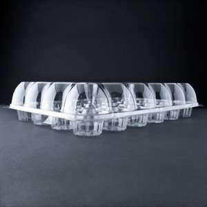 24 Compartment High Dome Clear Cupcake Container   50 / CS  