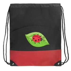  Cute Ladybugs Drawstring Bags Red