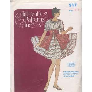  Authentic Patterns #317   Ladies Square Dance Dress Pattern 