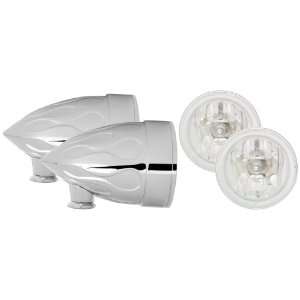   Drive French Style Motorcycle Spotlight Bucket with Wave Cut Spotlight