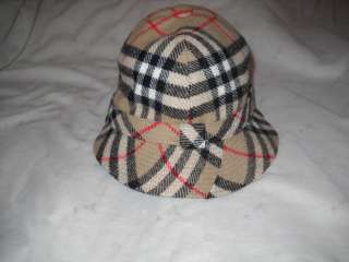   Burberrys England London Nova Check Bucket Crusher Hat L  