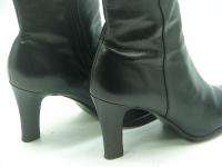 AEROSOLES Black Leather Mid Calf Boots 8 B 2 HEAD SMART  