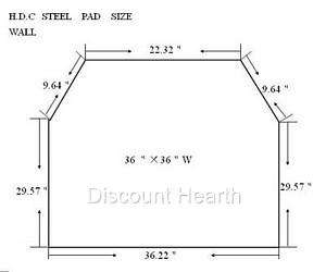   Wood Pellet Stove Board Hearth 2.4 R Value Stardust Floor Pad  