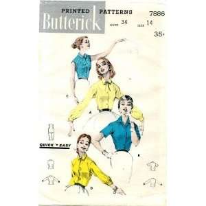   Sewing Pattern Quick N Easy Blouse Size 14 Arts, Crafts & Sewing