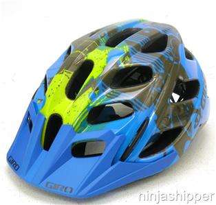 12 Giro HEX Blue/Bright Yellow Cloud Nine MTB Bike Helmet LARGE MSRP $ 