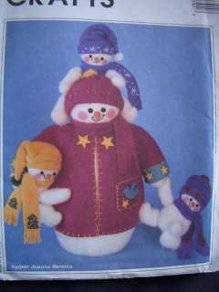 Home Decor/Holiday/Christmas Crafts Sewing Patterns Santa Snowman 
