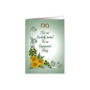  Engagement party invitation yellow flowers Card Health 
