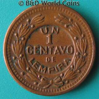 HONDURAS 1939 UN ONE 1 CENTAVO 15mm BRONZE COIN THICK PLANCHET KM#77.1 