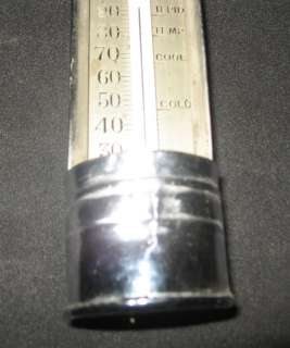 TCS Old Vintage Brass Chrome Thermometer London 1930  