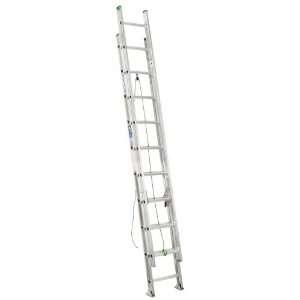   225 Pound Duty Rating Aluminum Flat D Rung Extension Ladder, 20 Foot