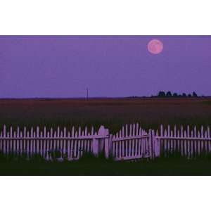  National Geographic, Picket Fence with the Moon, 20 x 30 