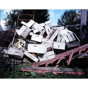  Junkyard File Boxes Photograph   Beautiful 16x20 