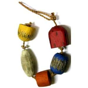  Fishing Floats 5 Assorted Wood Buoys Nautical Decor