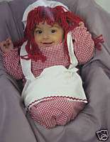 RAGGEDY ANNE BUNTING INFANT COSTUME  SIZE 0 6 MONTHS  
