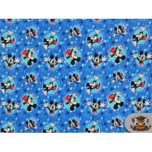  Fleece Printed *Mickey Mouse Dots* Fabric / By the Yard 