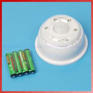 Infrared Pir 6 LED Light Lamp Motion Detector+Batteries  