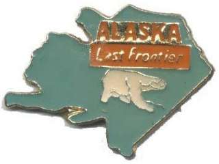 Hat Lapel Push Pin Tie Tac State of Alaska NEW  