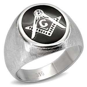  Stainless Steel Mens Masonic Ring Jewelry