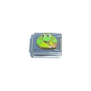   Clearly Charming Frog Face Italian Charm Bracelet Link Jewelry