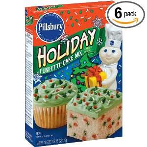 Pillsbury Funfetti Holiday Cake Mix, 18.9000 Ounce (Pack of 6)