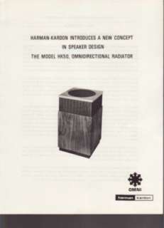 Harman Kardon HK 50 Speaker Brochures  
