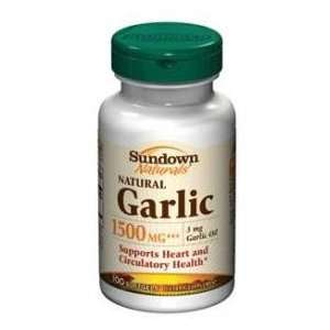  Sundown Natural Garlic Oil Softgels 1500mg 100 Health 