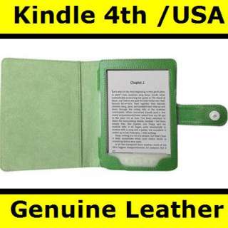 For latest  Kindle 4 4th Generation Genuine Leather Pouch Case 