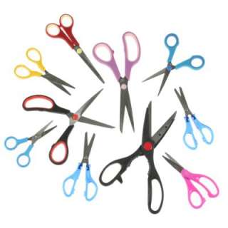 10 pc Scissor Set Home Office Kitchen Sewing Craft Paper Various Sizes 