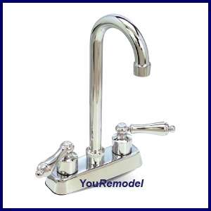 STAINLESS STEEL KOHLER BAR SINK & Lever CHROME FAUCET  