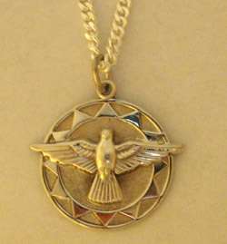 sterling silver holy spirit medal pendant charm we have many more 