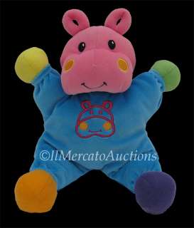 LAMAZE HIPPO Plush Rattle Crinkle Lovey Soft BABY Toy Stuffed Animal 