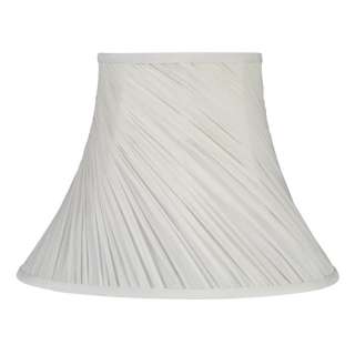 NEW 11 in. Wide Bell Lamp Shade, Vanilla White, Faux Silk Fabric 