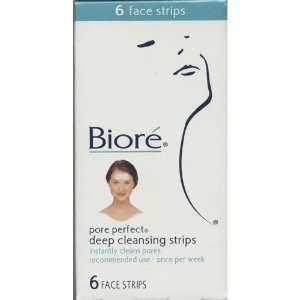  Biore Pore Perfect, Deep Cleansing Strips, 6 face strips 