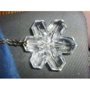  Gorham Lead Crystal Snowflake Necklace 