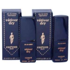Vetiver Dry By Carven For Men. Eau De Toilette Spray Pack Of 2 X 25 Ml 