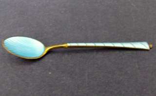 Egon Lauridsen Gilt Sterling Enamel Spoons Danish Box  