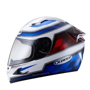  Xpeed Helmet XF 708 Chaser Helmet (White/Blue/Red, Medium 