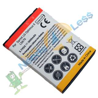   extended battery LG Optimus S ; Optimus U; Optimus V + Back Cover